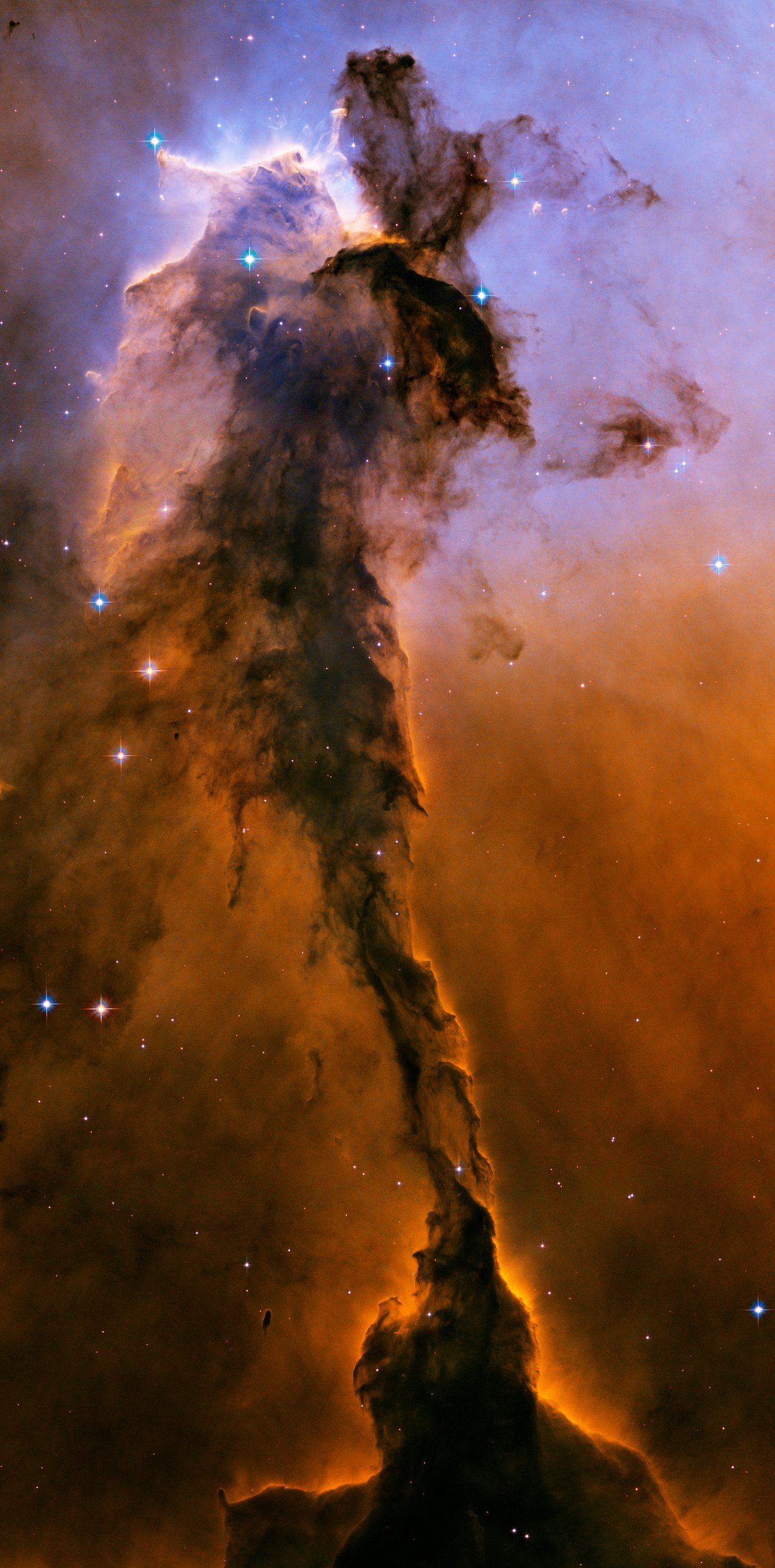 The Eagle has risen: stellar spire in the Eagle Nebula