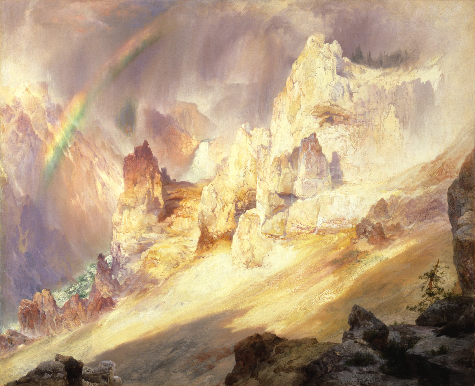 Rainbow over the Grand Canyon of the Yellowstone