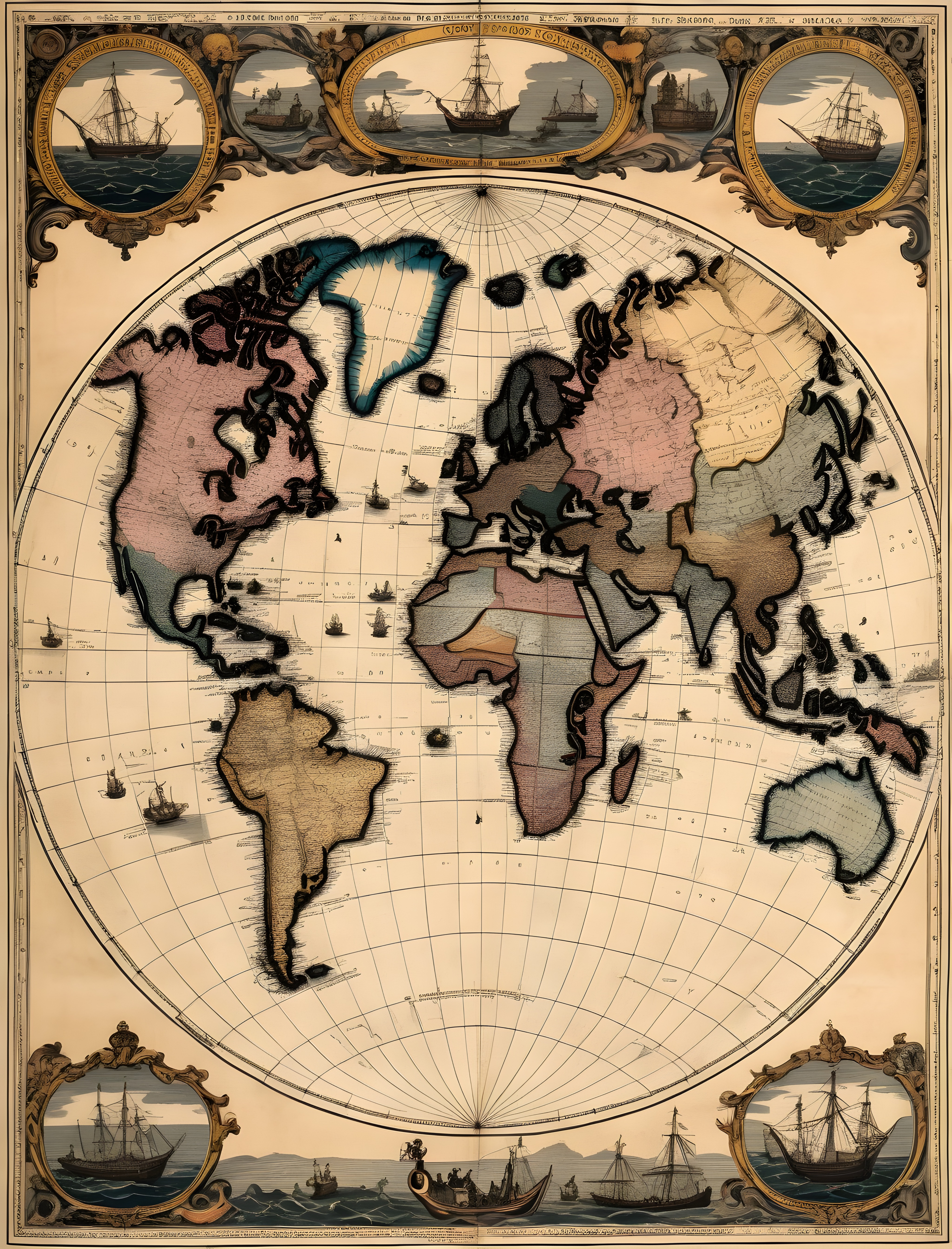 Antique Globe Gores
