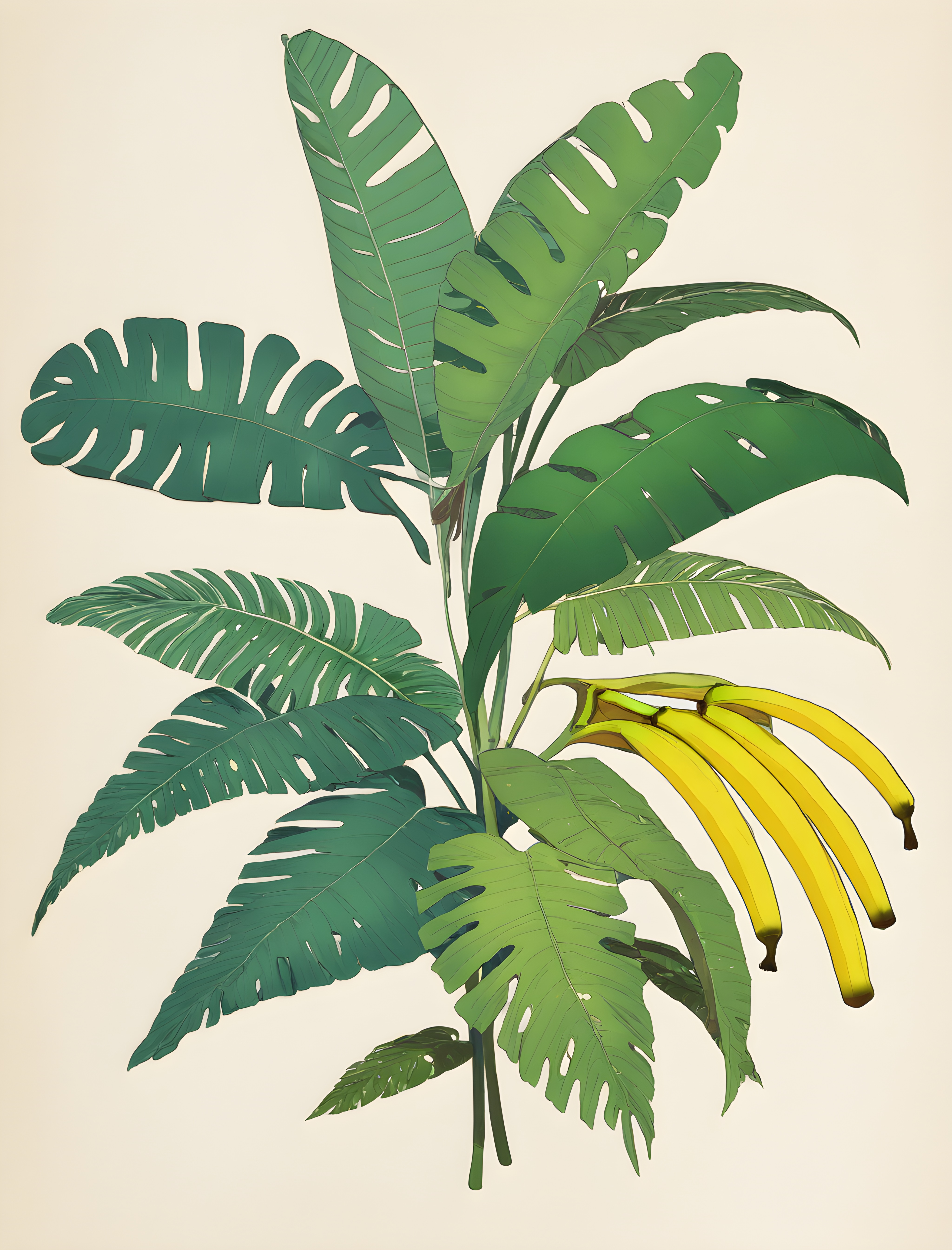 Monstera and Tropical Leaves
